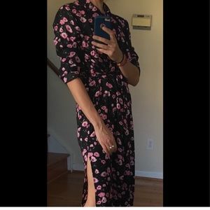 H&M floral shirt dress